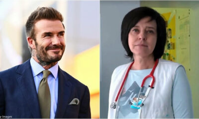 David Beckham and Dr Iryna