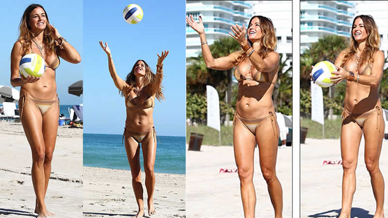 Kelly Bensimon Shows off Bikini Body in Miami Beach