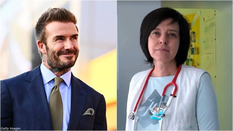 David Beckham and Dr Iryna